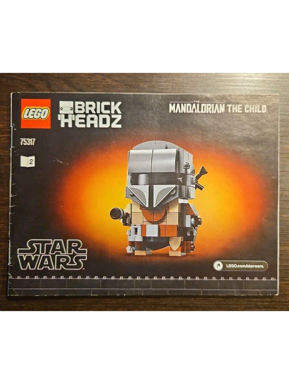 LEGO Star Wars BrickHeadz 75317 Mandalorian & The Child Instruction Manual ONLY